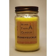 MORE THAN A CANDLE More Than A Candle HYS16M 16 oz Mason Jar Soy Candle; Honeysuckle HYS16M